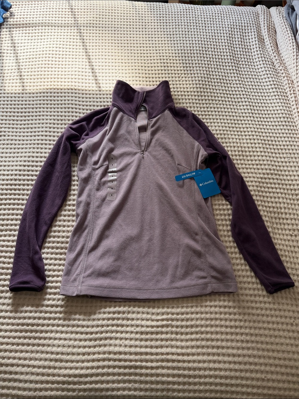 Columbia Women’s Two-Tone Purple Half-Zip Fleece Pullover
